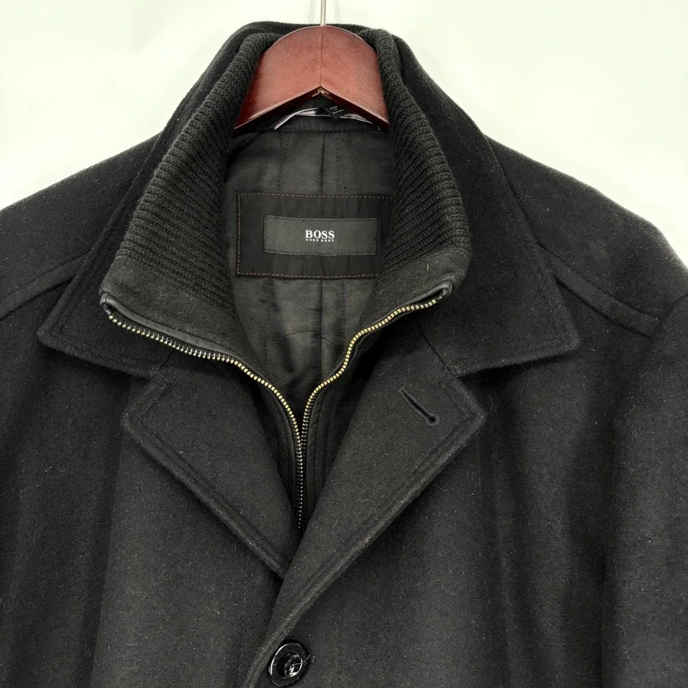Hugo Boss Black Label by Hugo Boss Jacket Wool Blend Coat‎ Jacket Peacoat 40R
